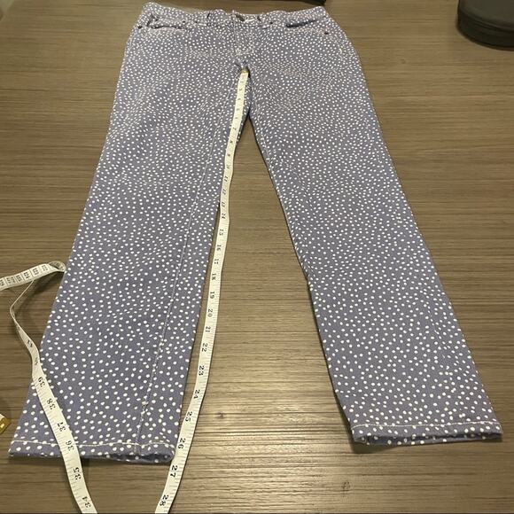 J. Crew Purple White Polka Dot Toothpick‎ Mid Rise Jeans 27 - Picture 13 of 13